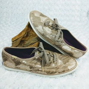 Keds Gold Sequin Champion Fashion Sneakers